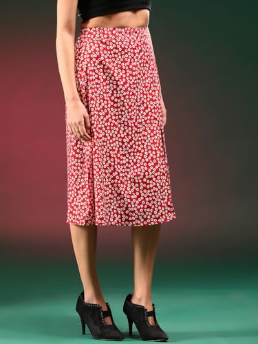Image of KOTTY Women's Solid and Printed Skirts - A-Line || Pencil || Midi || Maxi || Knee-Length || Flared || Asymmetric Styles for Chic and Comfortable Fashion