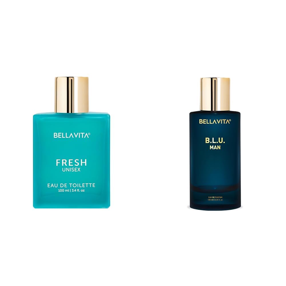 Bella Vita Luxury Fresh Unisex Eau De Toilette B.L.U Men Eau De Parfum Liquid Perfume With Lemon Apple Muskfresh Refreshing Energising 100Ml-image-40