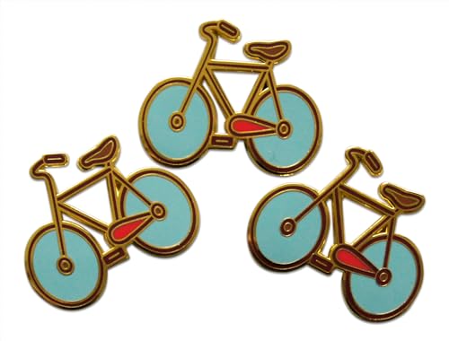 Novel Merk Bicycle & Bike Pride Lapel Pin, Hat Pin & Tie Tack Set with Clutch Back
