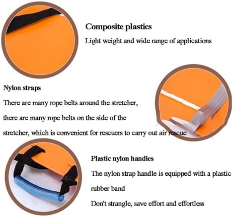 Portable Emerncy Folding Stretcher - Cact Stretcher for Safe Patient Transfer, Multi-Layer Belt Design, Ideal for Outdoor and Emerncy Use