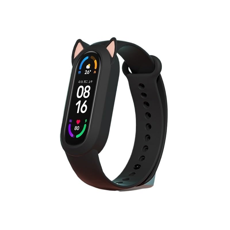 Bracelet Miband en silicone STRAP CATMUFFS pour Xiaomi Mi Band 8 7 6 5 4 3