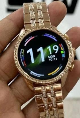 esportic-Luxury-Gen-9-Diamond-Edition-Smartwatch-100-Sports-Mode-Bluetooth-40-Android-50-IOS90-Waterproof-IPX67-Fitness-Sync-up-with-The-DailyFit-app-Rose-Gold-Strap-Pink-Strap-Free-Size