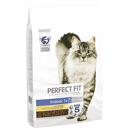 PERFECT FIT 436222Indoor 1+ Droogvoer voor volwassen katten vanaf 1 jaar Kip Ondersteunt de vitaliteit 7 kg