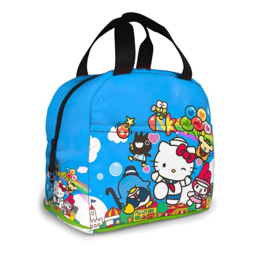 Crunowin Cartoon Lunch Box Portable Insulated Lunch Bag Multifunctional Zipper Tote Bag For Office Work Picnic School-2 #TOP11