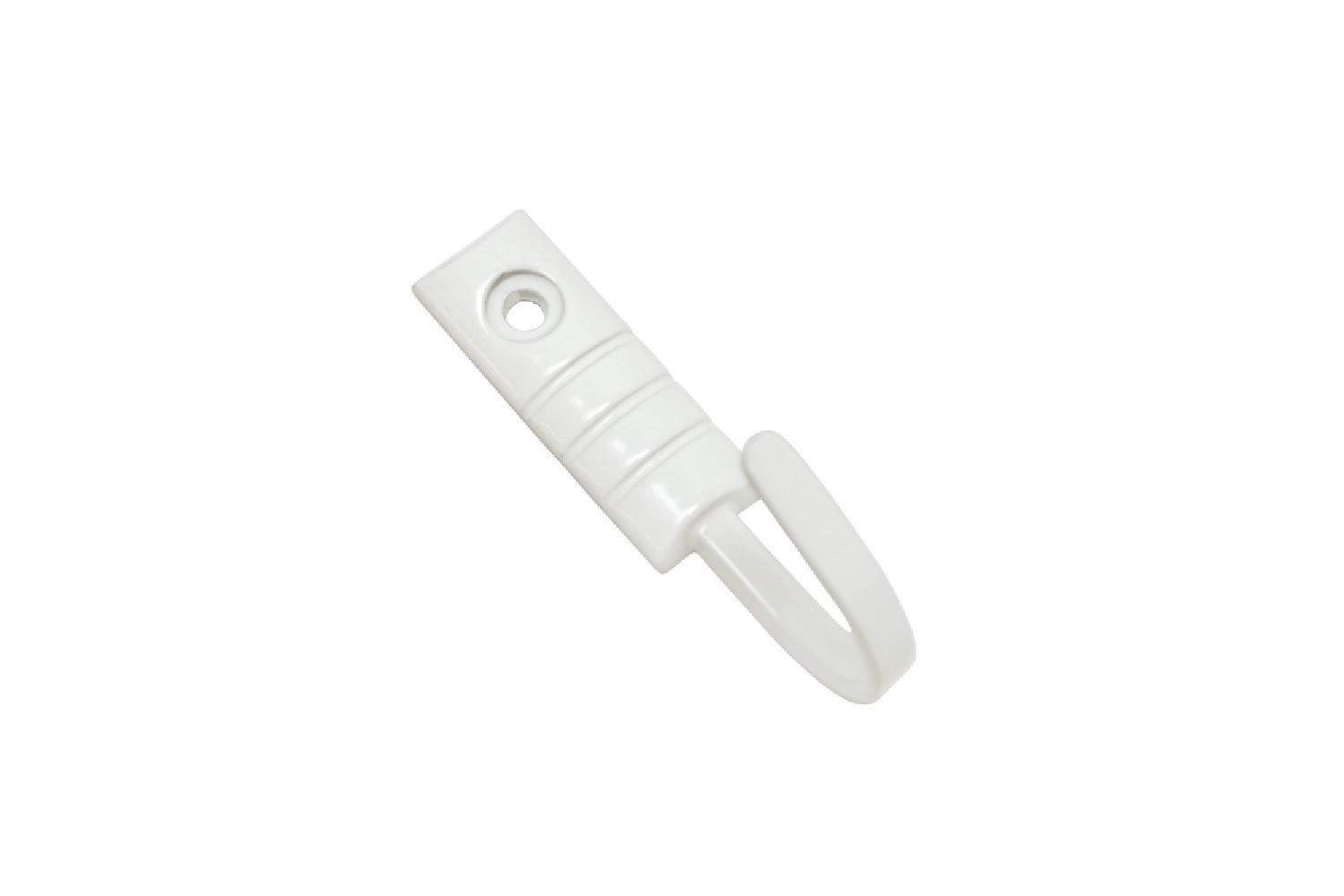 GARDINIA 2 x Geo White Metal Tieback Hooks for Gathering and Draping Light Curtain Fabrics Includes Nails 1" Length