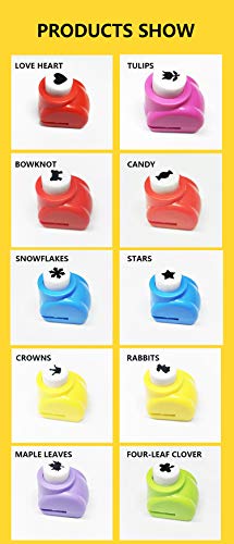 10 Pack Punch Craft Set, Colorful Crafts Hole Punch Shape, Hole Punch Shape Scrapbooking Supplies Shapes Hole Punch, Great For Crafting And Fun Projects #TOP6