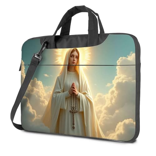 Sac de transport pour ordinateur portable matelassé avec imprimé artistique poétique
