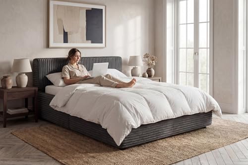 Claiks Queen Boneless Bed Frame with Mattress No Assembly Required Relieve Pressure with Medium Support No Box Spring Needed Memory Foam Bed Frame Platform No Assembly Required Grey