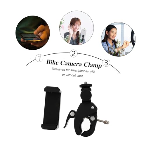 Abrazadera para cámara trípode smartphone y clip de teléfono para bicicleta pack 2