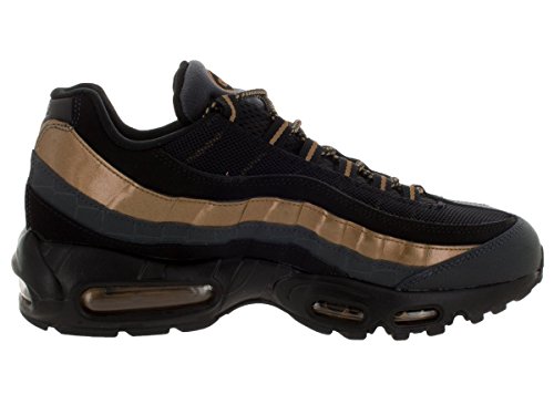 Nike Herren Air Max 95 PRM Laufschuhe, Schwarz/Gold/Schwarz (Schwarz/Schwarz-Gold Anthrct Mtllc), 49 EU