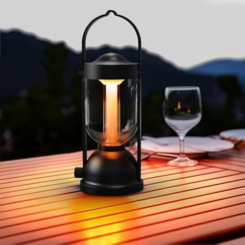 Camping Lantern, Portable Outdoor Camping Light, 2000 mAh Dimmable Decorative Lamp, Ambient Lighting, LED Night Light, for Hiking, Fishing, Home Cover