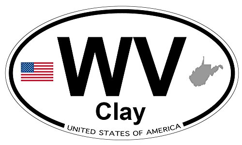 Imán Oval Clay, West Virginia miniatura 1