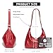 celestina Soft Vegan Leather Hobo Bag for Women, Slouchy Shoulder Handbag Tote Purse, Burgundy