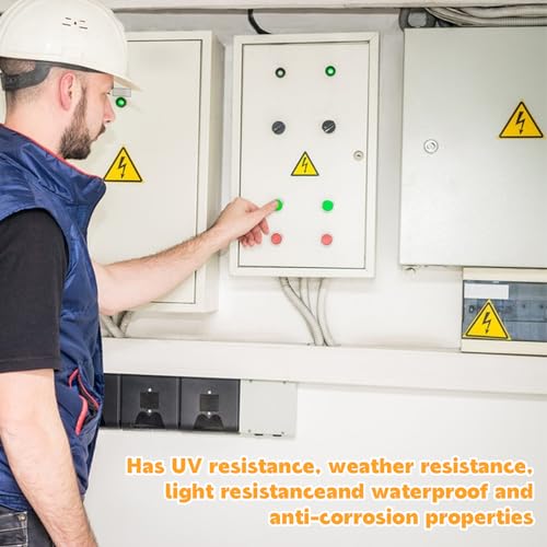 Vueinrg 20 Stück 5cm/10cm Aufkleber Elektro Warnschild Elektrische Spannung Achtung Strom Warnaufkleber Dreieck Schild Folie Selbstklebend Warnung vor Hochspannung Adesivi