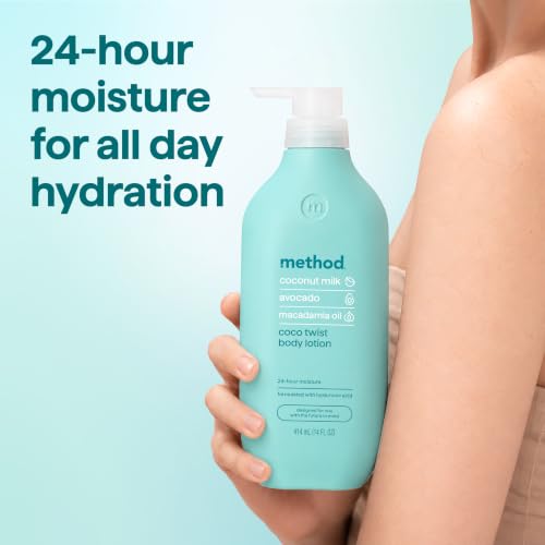 Image of method Body Lotion, Coco Twist, 24hr Moisture, 14 fl oz | Delivers 24 Hour Moisture, Formulated With Hyaluronic Acid and Shea Butter, Notes of Coconut Milk, Avocado & Macadamia Oil