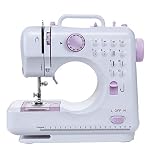 12 Needle Multifunctional Household Sewing Machine Electric Portable Double Thread Reverse Sewing Machine Two Speed for Beginners and Kids