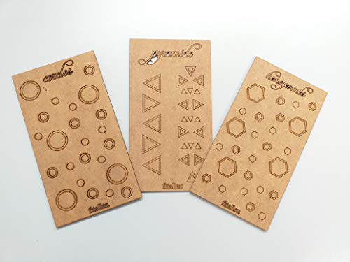 Siluetas scrapbook mini GEOMETRIC (kit 3 ud)