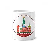 Classificazione: Portapenne DIYthinker Cattedrale Buiding Chiesa di Mosca ceramica Spazzolino penna Tazza Holder Bianco 350ml regalo Coppa 9,6 centimetri di altezza x 8,2 centimetri di diametro