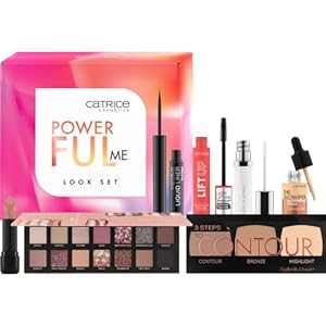 Catrice Make-up Set für den perfekten Full Face Look mit Lidschattenpalette, Mascara, Eyeliner, Lippenstift, Lipgloss, Primer & Contouring Palette, vegan, 1er Pack (7pcs)