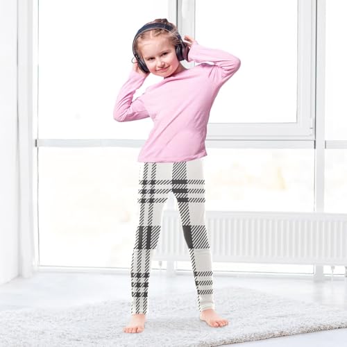 GuoChe Black White Plaid Kids Girls Shorts Cotton Cartwheel Shorts Lounge Pants for Dance Party4