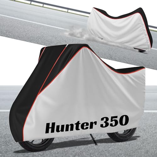 Image of Stylish Water Resistant Bike Body Cover Compatible with Hunter 350 & All Models | UV Protection, Dustproof, Heat Resistant, Two Wheeler | New All Weather Protection, Dust & Rain