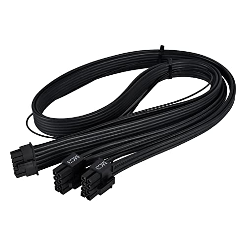 Image of Silverstone Technology PP14-EPS75 Dual EPS 8 pin (PSU) to 12+4 pin (GPU) 12VHPWR PCIe Gen5 Cable for Silverstone 3rd Gen PSUs - 75cm (29.5 inch) Long, SST-PP14-EPS75