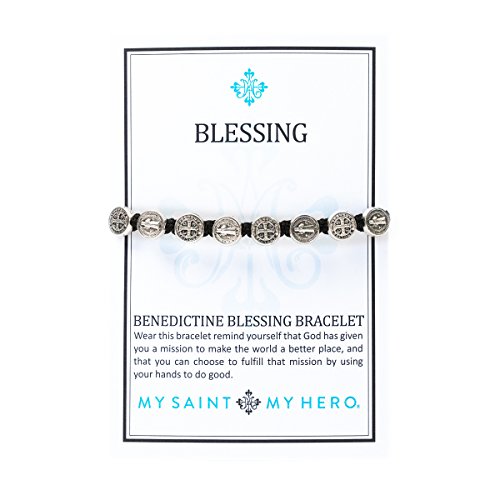 My Saint My Hero Benedictine Blessing Bracelets – Handwoven Spiritual Protection with Medals Hand-Cast In Italy at Sacred Site2