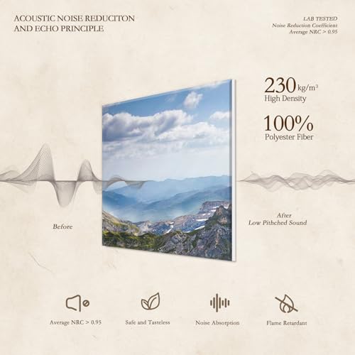 Image of JBER 6 Pack Art Acoustic Panels 72 inch x 48 inch, Lake Oschenis