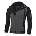 Invierno Otoño Sudaderas Hombres Deporte Sombrero Correr Ropa Deportiva, Negro, L