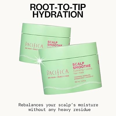 Pacifica Scalp Smoothie Hydrating Scalp Treatment & Leave-On Hair Mask, Cooling Relief for Dry, Flaky, Itchy Scalp & Thinning Hair, Vegan & Cruelty-Free, 6 fl oz