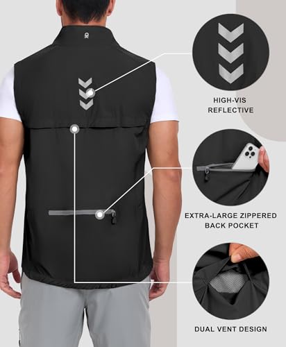 Little Donkey Andy Men's Quick Dry Vest Sleeveless Summer Stretchy Windproof Jacket for Golfing Cycling Running2