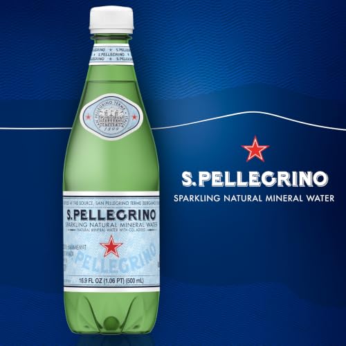 Image of S.Pellegrino Sparkling Natural Mineral Water, Plastic Bottles, 16.9 Fl Oz (Pack of 12) | Natural sparkling mineral water; 12 x 16.9 fl oz plastic bottles