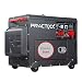 Practixx Diesel Stromerzeuger PX-SE-5000D Notstromaggregat mit Elektrostart | Leistung 7,7PS - 5000W | 2x 230V und 1x 400V Steckdose | 16L Tank | AVR System | Stromgenerator inkl. Fahrvorrichtung