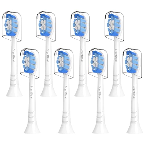 BrightDeal Sensitive Aufsätze Kompatibel mit Philips Sonicare Ersatzbürsten 8er Sanfte zahnbürstenaufsatz Kompatibel mit Philips Sonicare Elektrische Zahnbürste Weiß