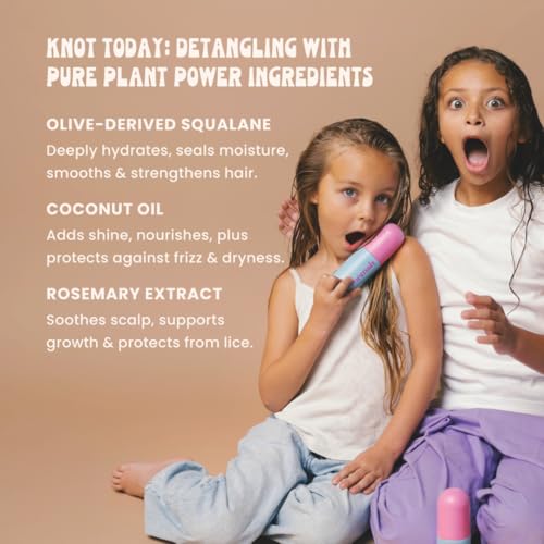 Nemah Kids Leave In Conditioner, Detangler Spray For Kids, Hair Detangler Spray For Tangles And Frizz, With Squalane Coconut Oil Rosemary, Smooth Soft Finish, For Curly Or Straight Hair, 4 Oz - Thumbnail 3