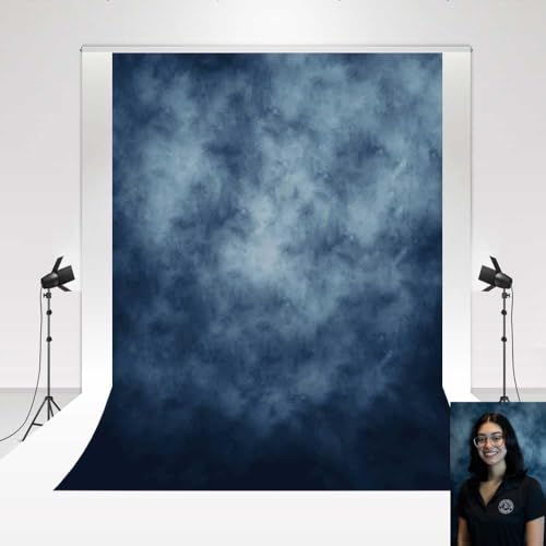 Toile de fond bleu foncé Kate évitez les reflets sur vos photos de portrait en studio
