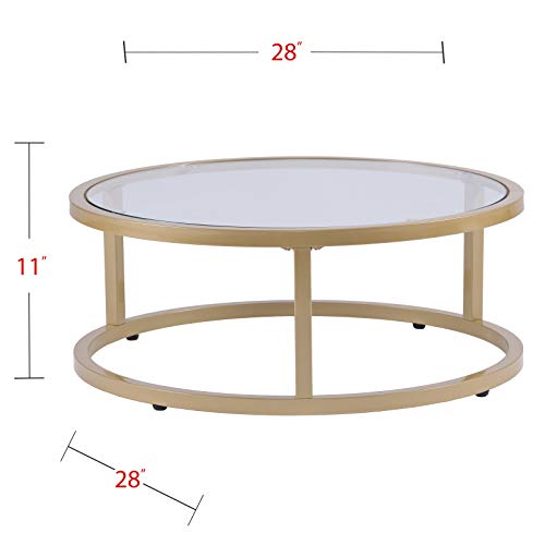 SEI Furniture Evelyn Glam Nesting Coffee Table 2-pc Set, Gold by SEI Furniture - Image 5