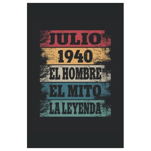 Julio 1940 - El Hombre - El Mito - La Leyenda: Regalos Originales para Hombre Papá Abuelo Hermano - Diario, Cuaderno De Notas, Apuntes O Agenda