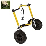 Suspenz Kayak Canoe Transport Cart, Large or XL End Carrier Trolley with Airless Wheels, Yellow