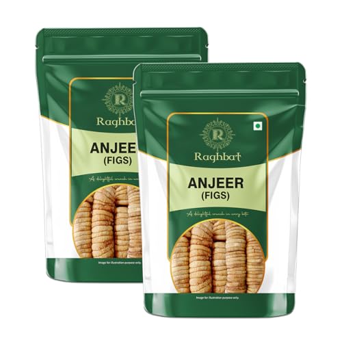 Image of Raghbat Premium Dried Anjeer,1Kg | Afghani Anjeer I Low in Fat | Healthy Snack I Rich Source of Vitamins Dietary Fiber | Dry figs| Combo Pack of 2-500g Each