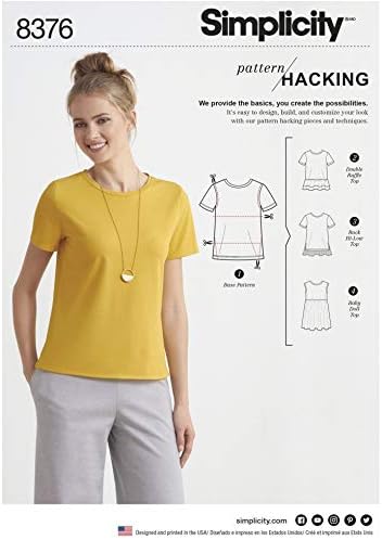 Amazon.com: Simplicity Ladies Easy Pattern Hacking Sewing Pattern 8376 ...
