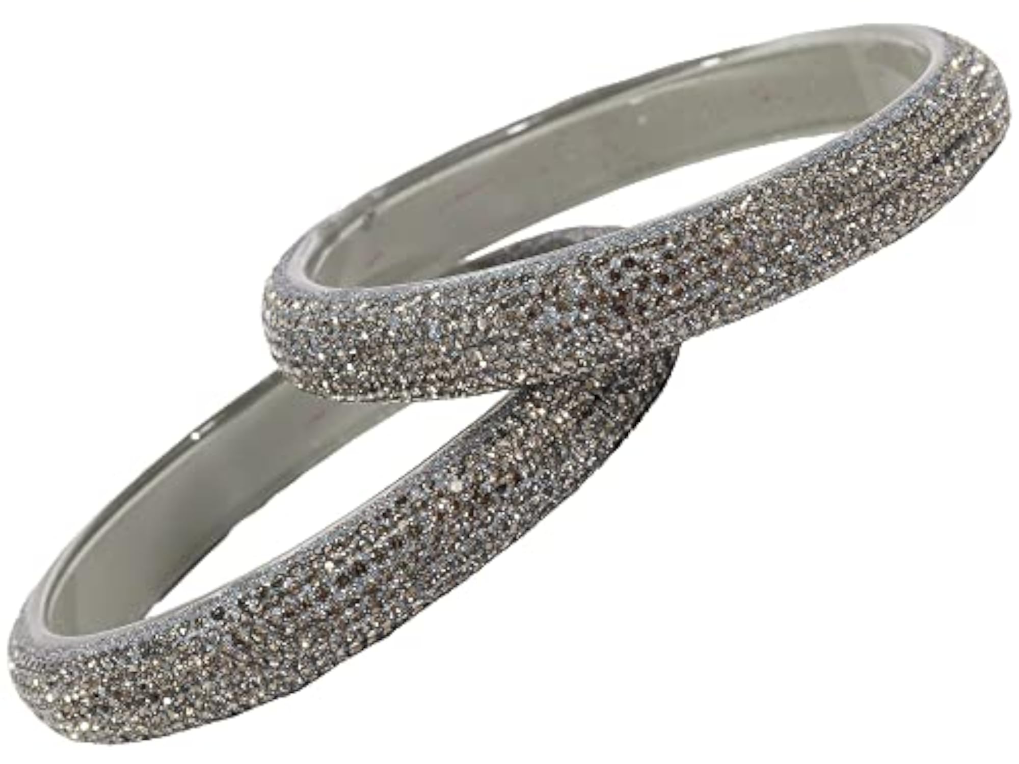 Zircon Gemstone Glass Kada Set for Women (Pack of 2)