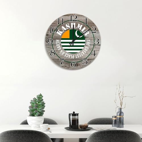 Horloge murale drapeau du Cachemire silencieuse pour décorer sans bruit - 4