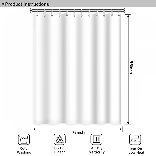 Rideau de douche noir et blanc 183x243 cm en polyester imperméable - 8
