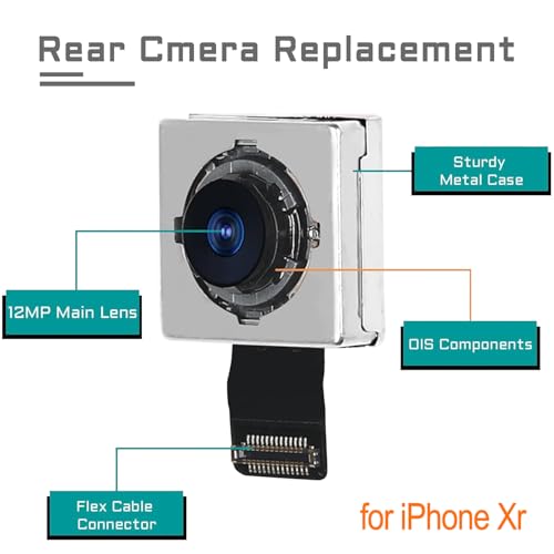 Cámara trasera de 12 MP para iPhone XR módulo principal de repuesto OEM 2
