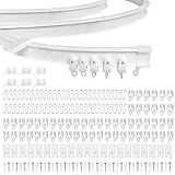 7m Binario flessibile per tenda da soffitto, con Rotelle Silenziose - Per Divisorio Stanza, Privacy in Doccia, Camper e Decorazione