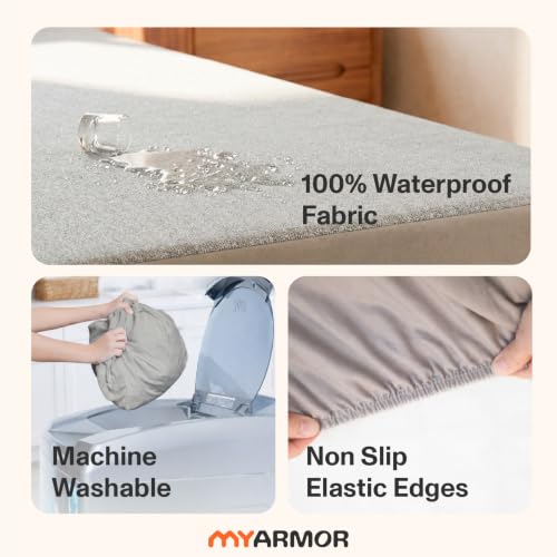 MY ARMOR Store MY ARMOR King Size Mattress Protector, 78x72, Grey - Image 5