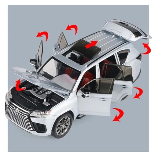 Modelo de coche Lexus LX600 SUV a escala 1:24 miniatura 4