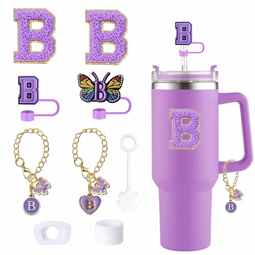 9pcs Cup Accessories Set, Butterfly Straw Cover Cap for Stanley