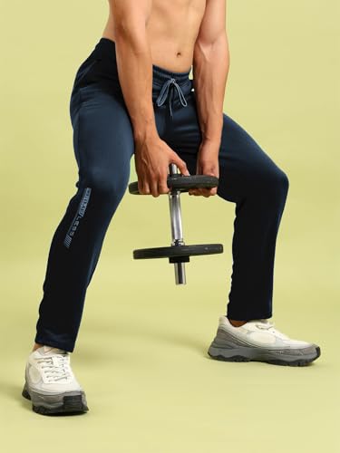 Image of TECHNOSPORT Men Solid Slim Fit Sports Trackpants with ELASTO Plus Track Pants for Men Gym Polyester